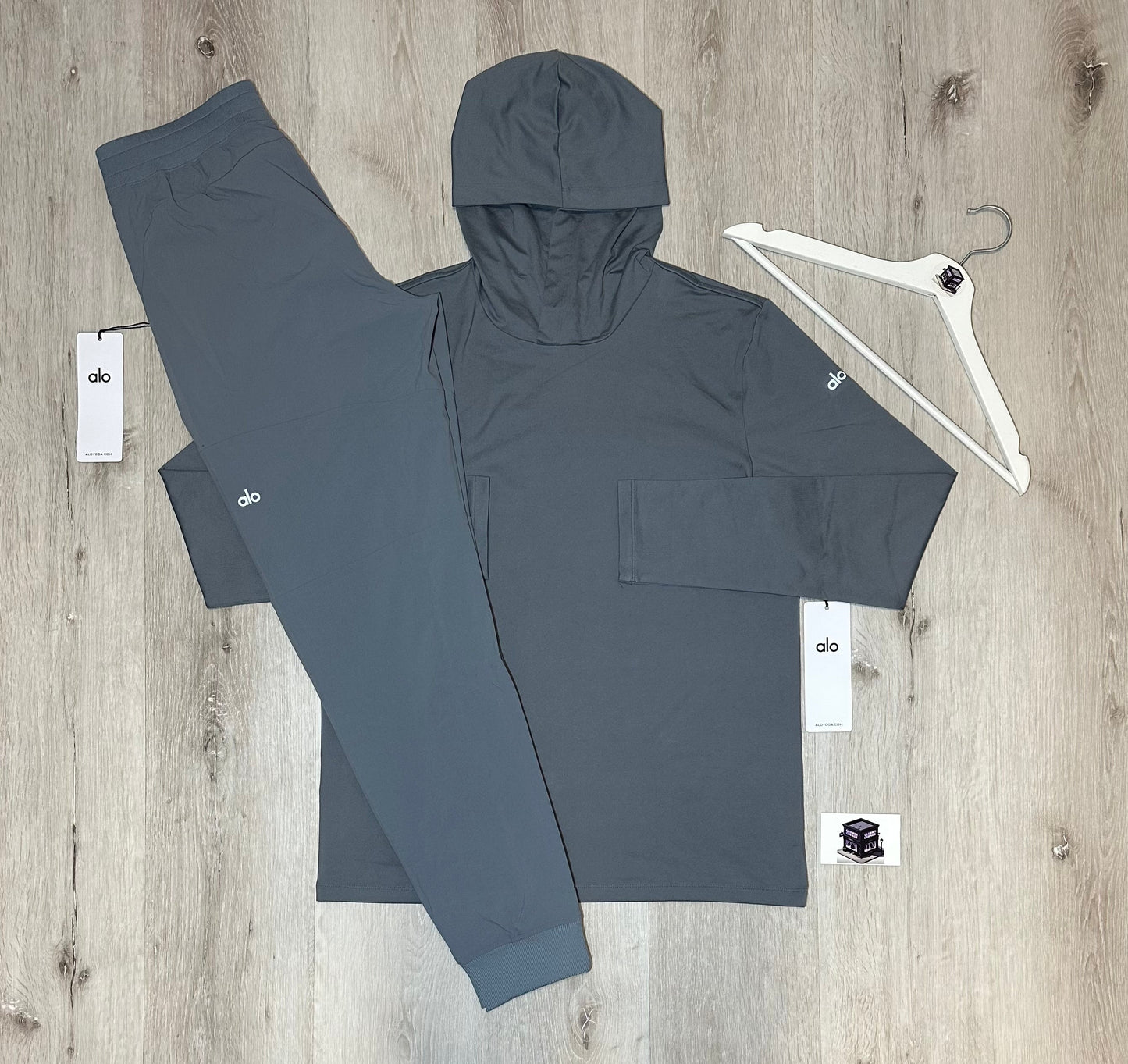ALO HOODIE TRACKSUIT STEEL GREY