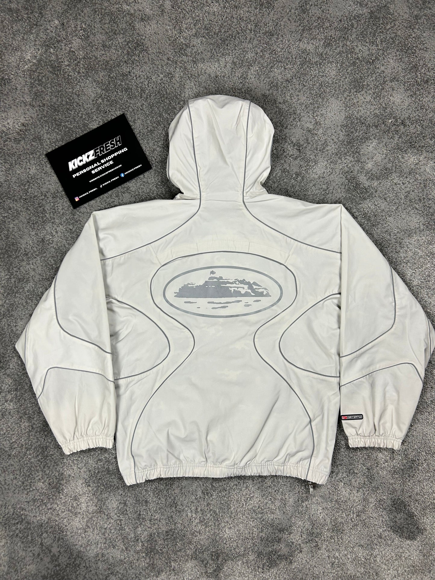 Corteiz RTW x Nike NRG Off White Reflective Jacket