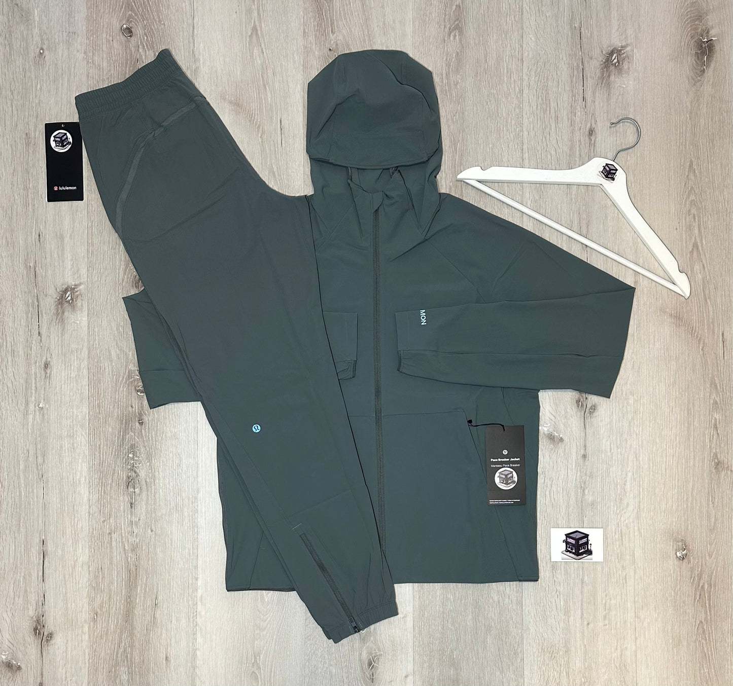 LULULEMON PACE BREAKER TRACKSUIT ONYX GREY