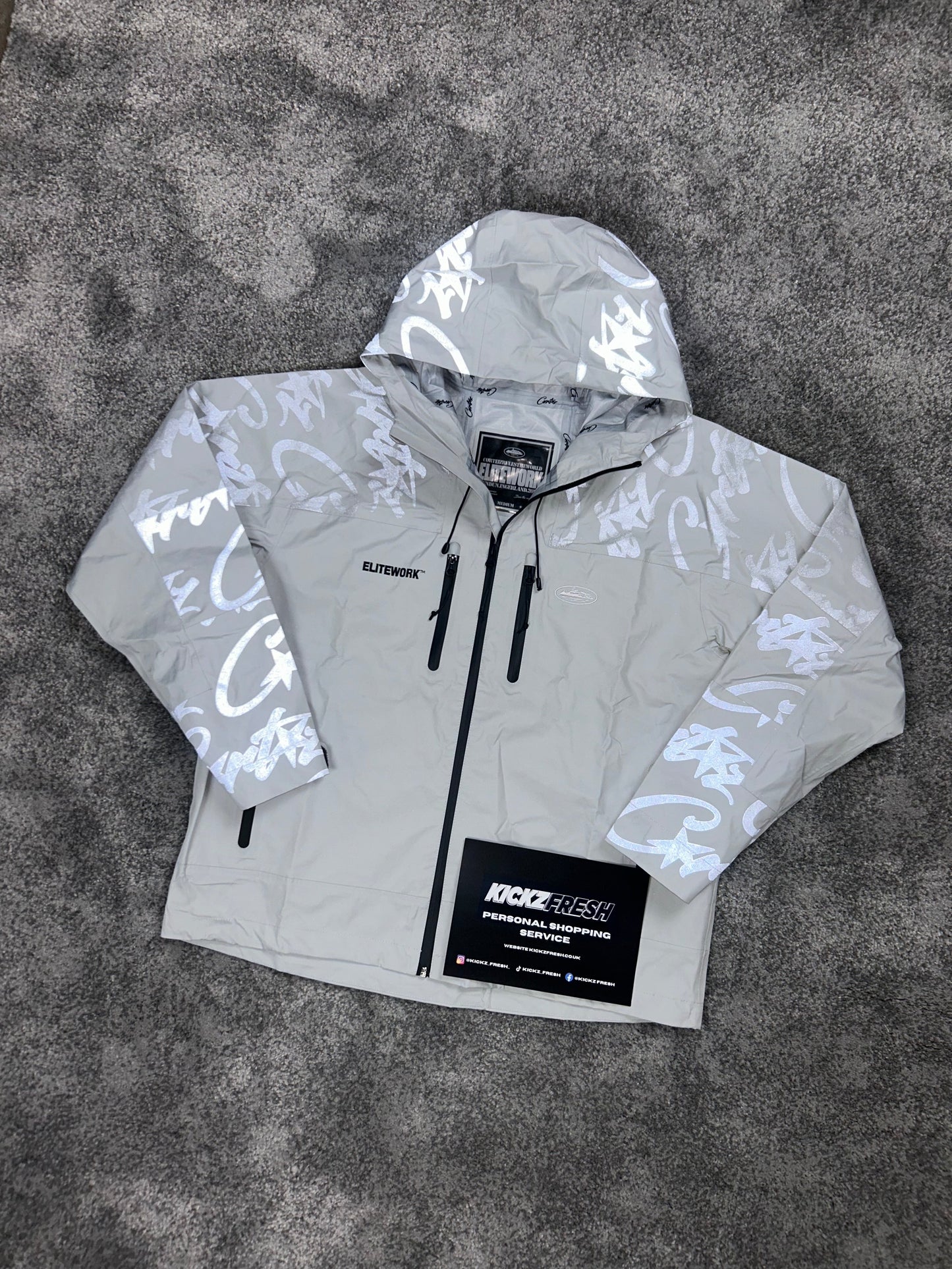 Corteiz Elitework Shell Grey Jacket