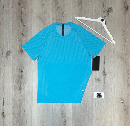 LULULEMON METAL VENT TECH SHORT-SLEEVE SHIRT FRESCO BLUE TONE